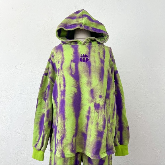 I.AM.GIA Tatiana Sweatsuit Matching Set Green Purple XS - Picture 4 of 9